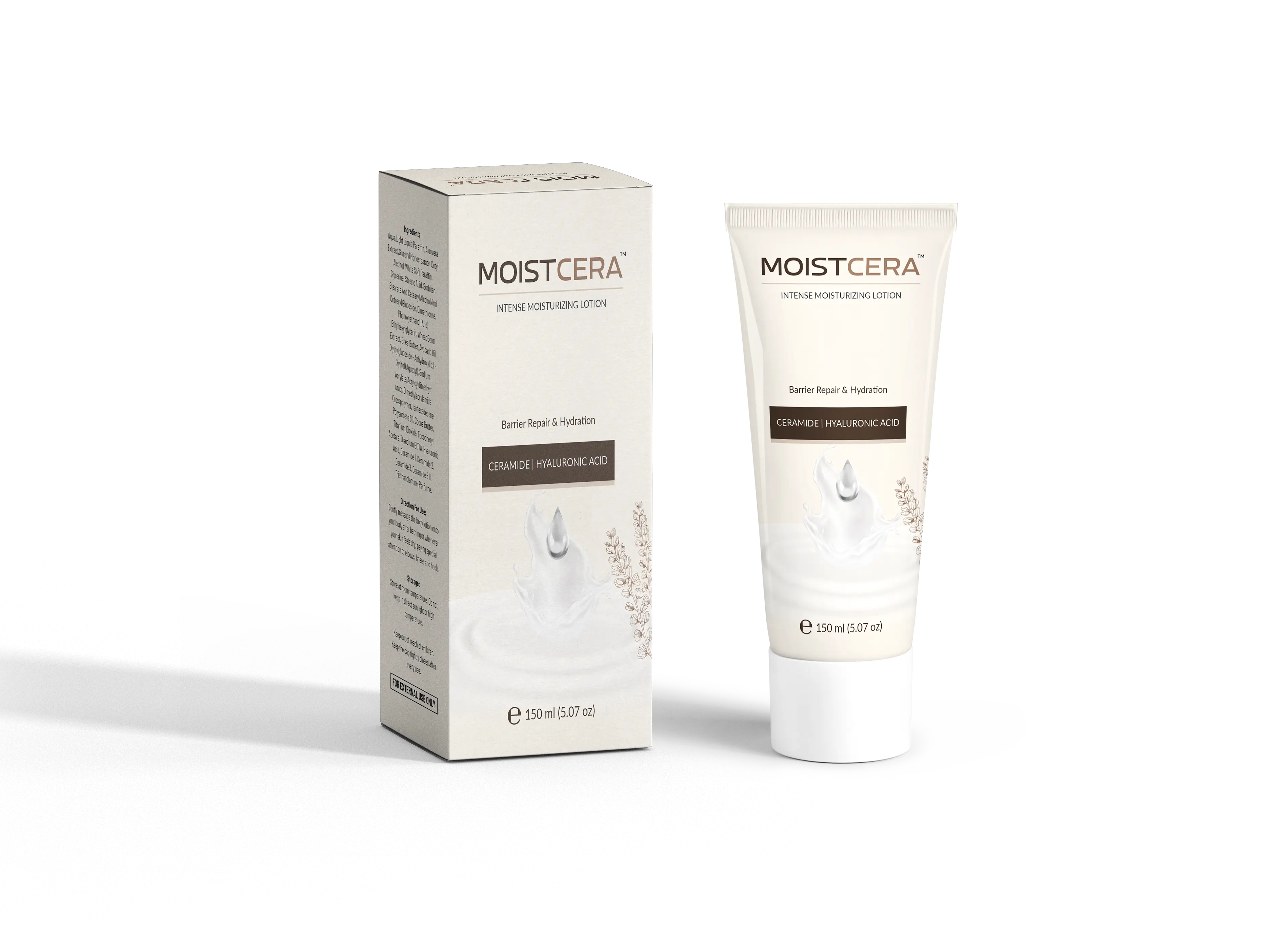 Moistcera Intense Moisturizing Lotion – Ceramide & Hyaluronic Acid Skin Barrier Repair